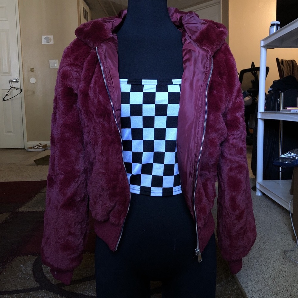 IHEARTRAVES FAUX FUR JACKET